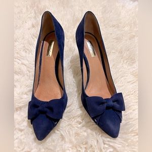 Navy Blue Suede Heel by Halogen
